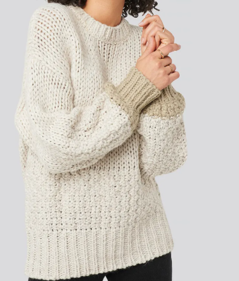 Two Toned Knitted Sweater